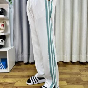 White Pleated Straight Fit Pant
